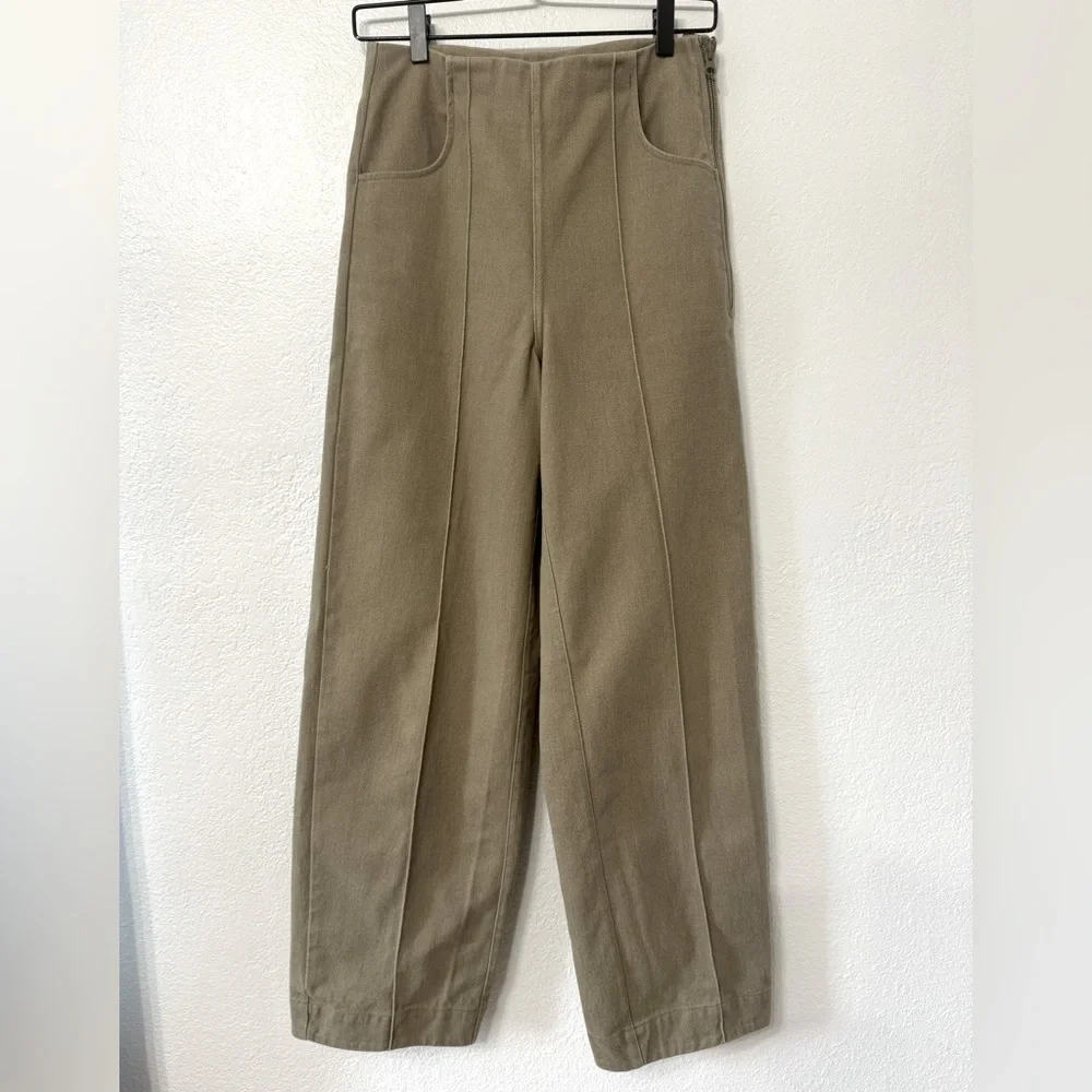Beaton Linen Tab Pants Size 2 - Picture 2 of 11